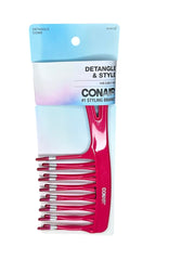 Conair detangle comb pack3 wide teeth glide through wet hair with ease