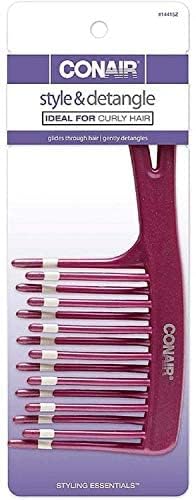 Durable teeth of Conair comb maintain shape while smoothing texture