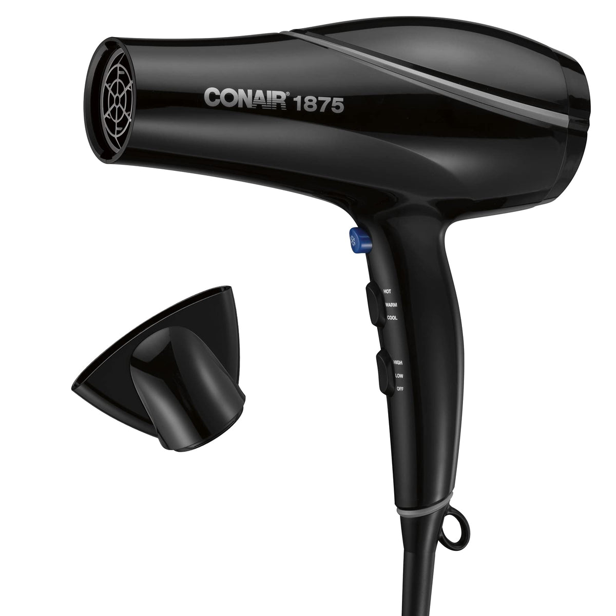 Conair Style and Shine hair dryer front view for sleek, salon-like styling.