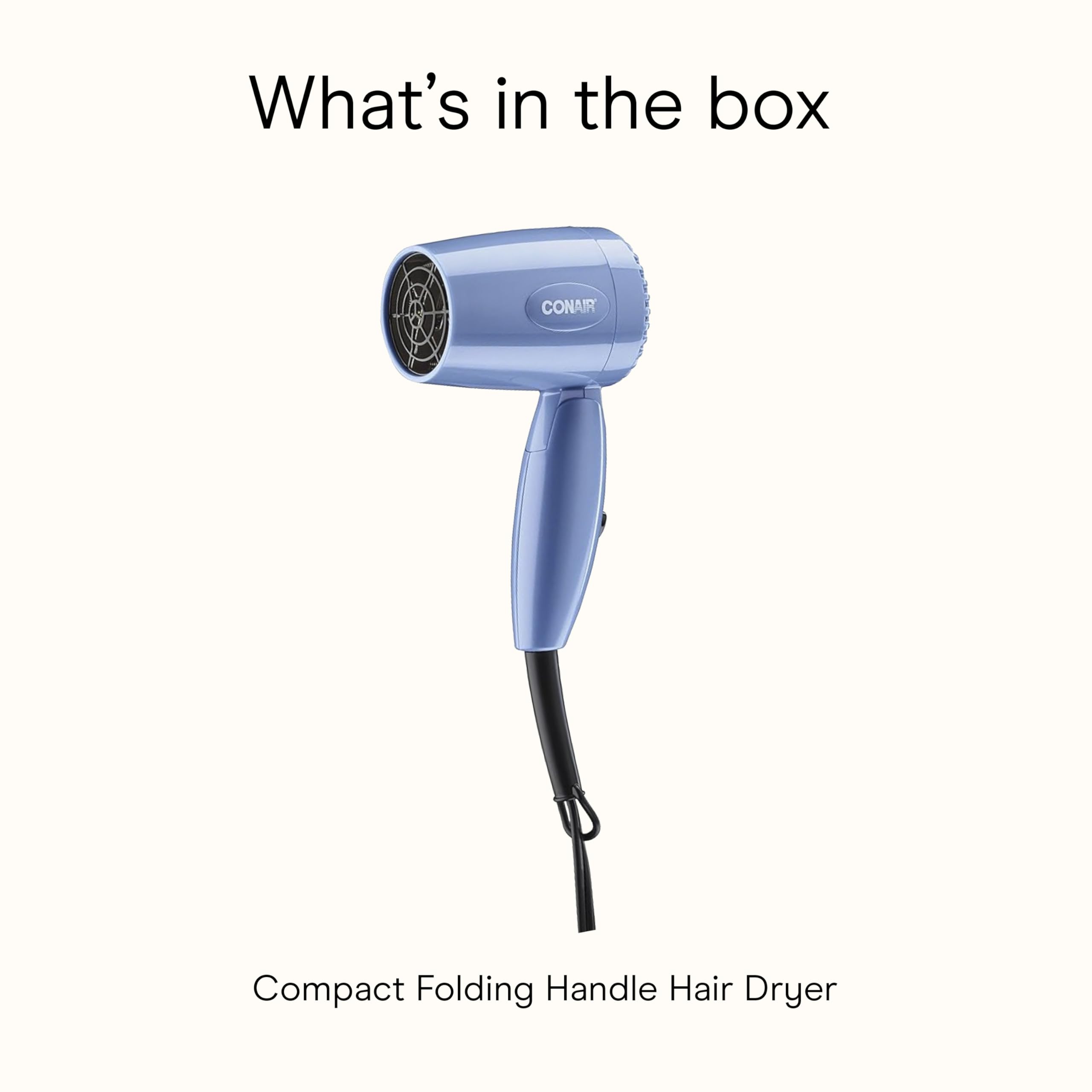 Conair travel hair dryer compact for gym bags and weekends.