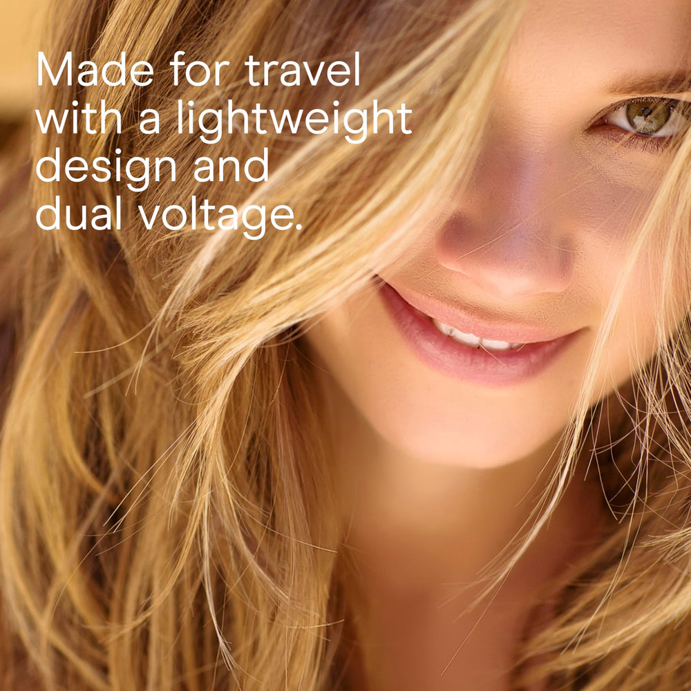 Conair frizz-control dryer delivers smooth results during travel.
