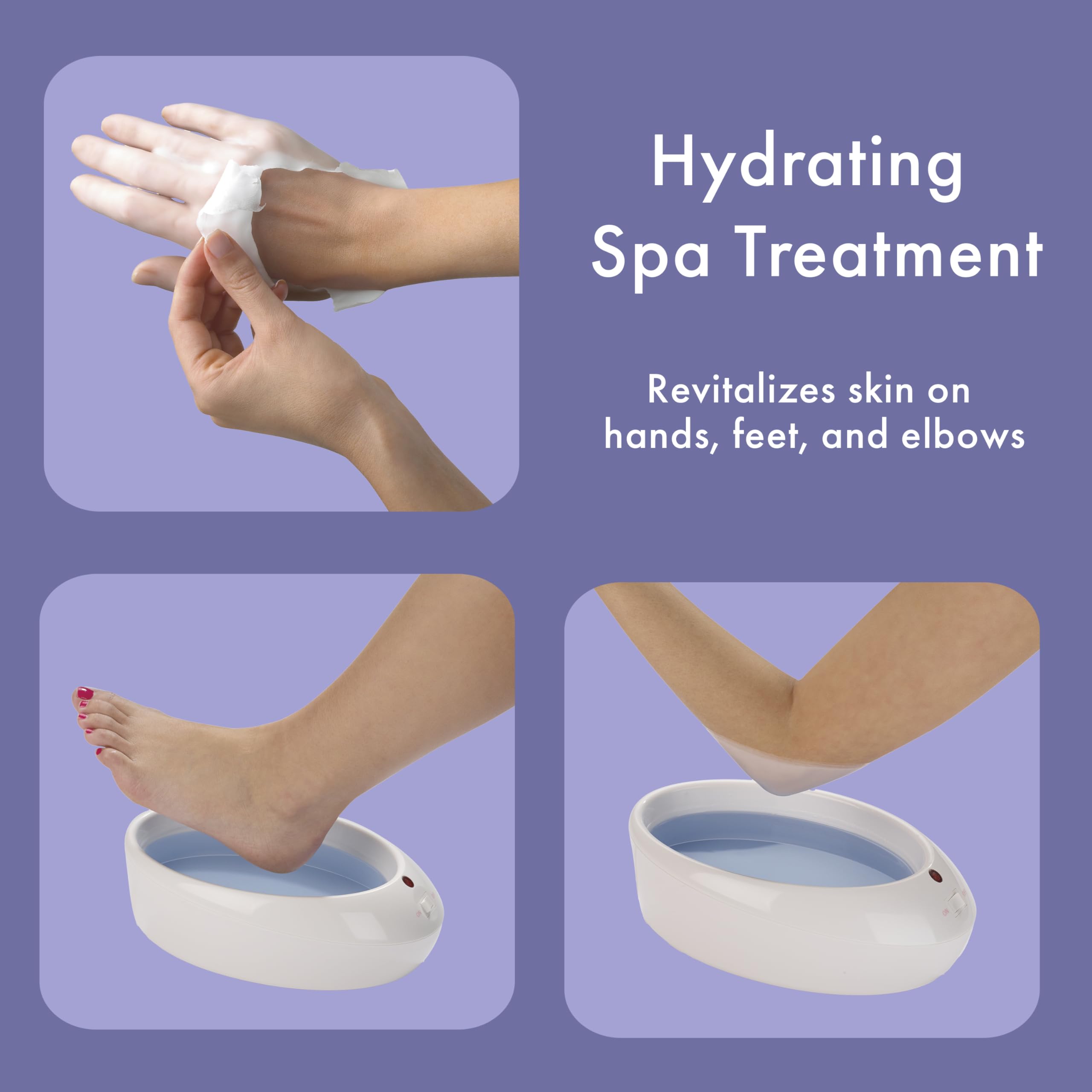 Conair True Glow paraffin bath for elbows nourishes rough skin.