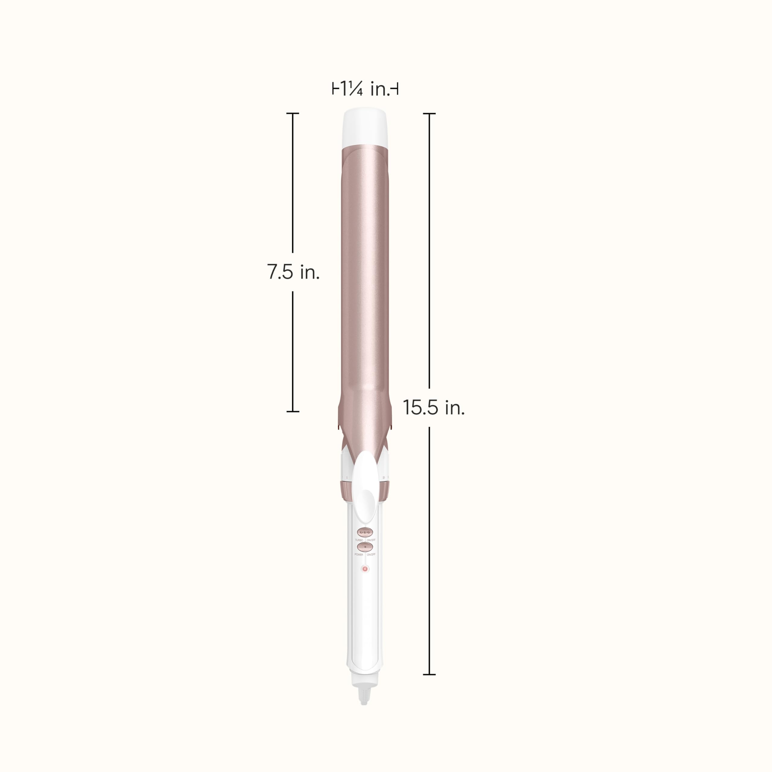 Conair turbo-heat boost helps tackle tricky spots for quicker, bouncier curls.