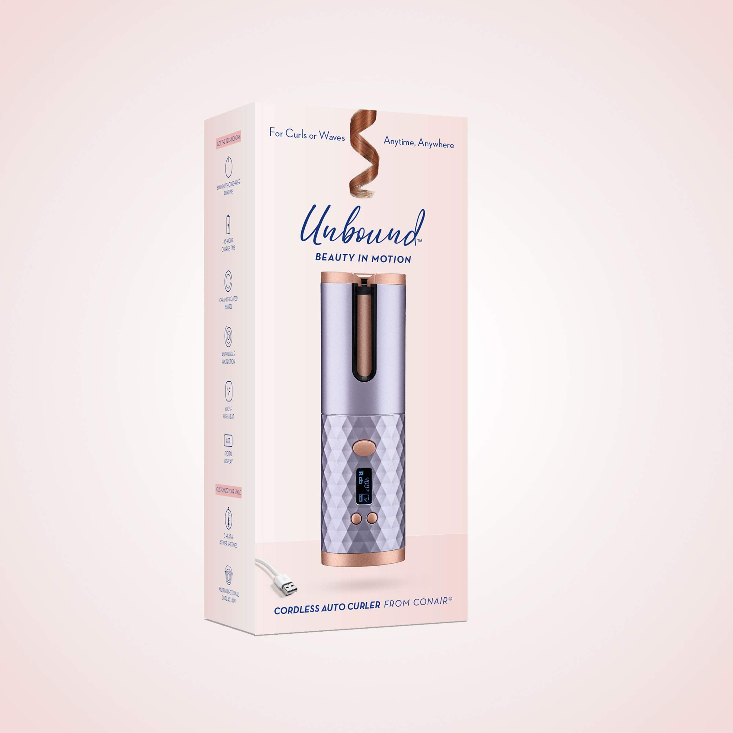 Ceramic curl chamber with anti-tangle protection for smoother frizz control