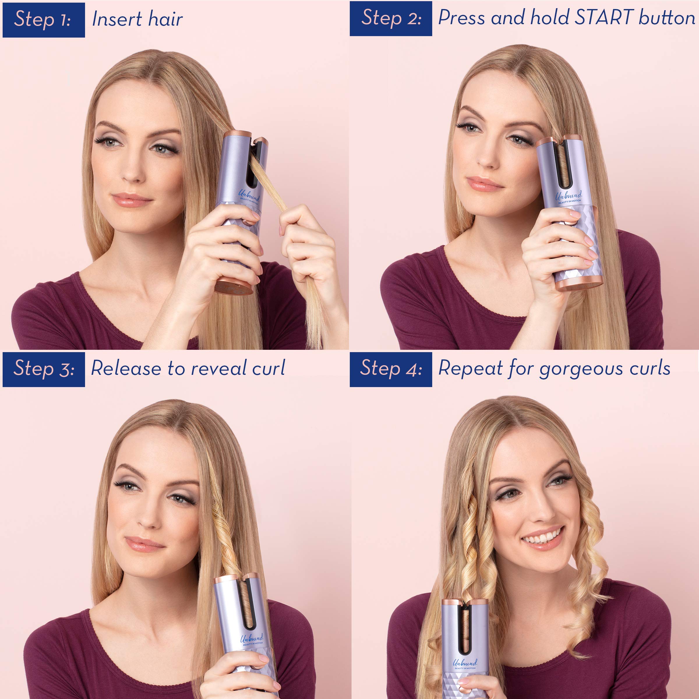 Curl directions left, right, or mixed with the Unbound curler