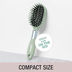 Conair Velvet Touch ball-tipped bristles prevent snagging for gentle detangling.