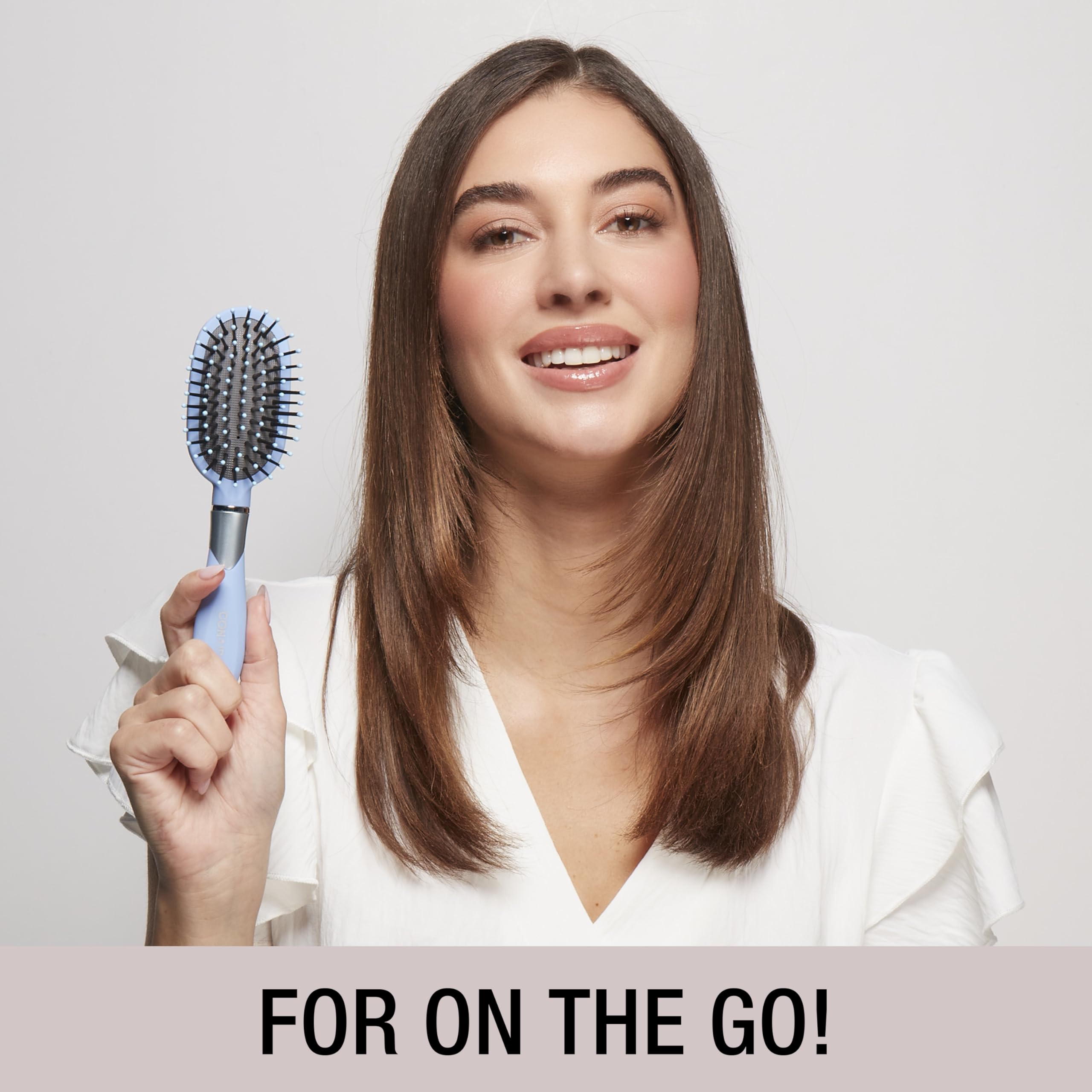 Conair Velvet Touch brush suitable for curly or straight hair textures