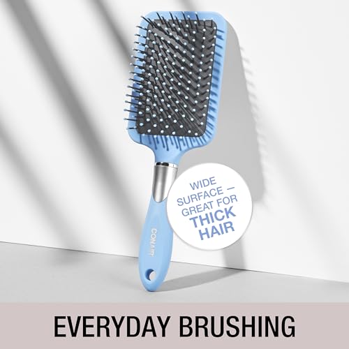 Conair Velvet Touch paddle brush cushion base eases detangling