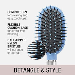 Conair Velvet Touch travel brush compact for on-the-go styling