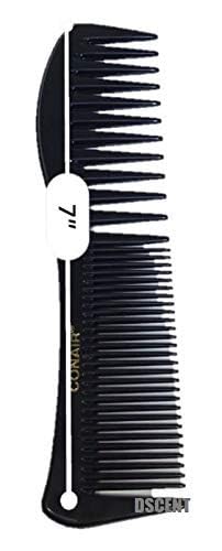 Conair Wide-Tooth Lift Comb finishing end with closely spaced teeth for smooth styling.