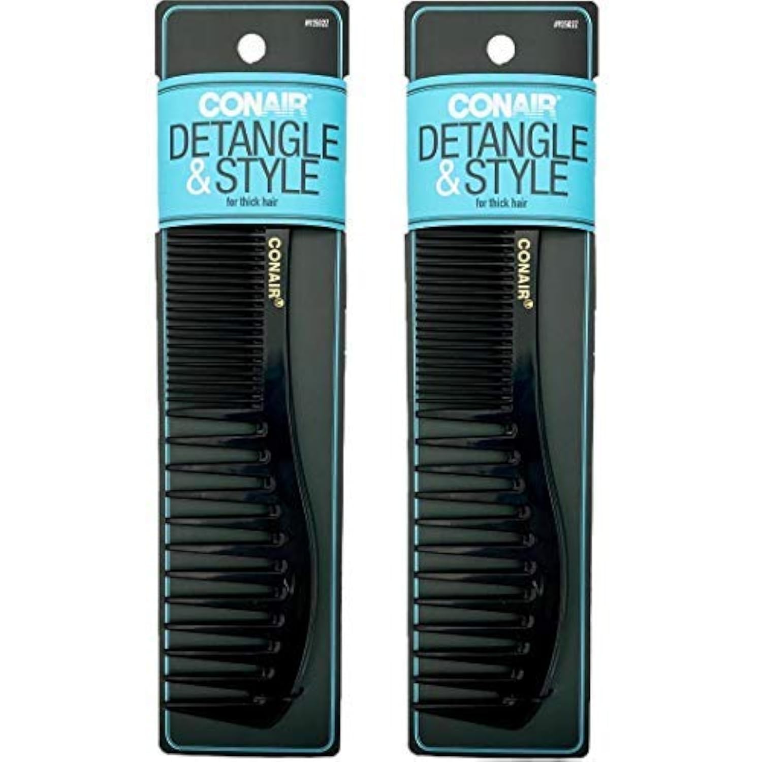 Conair Wide-Tooth Lift Comb gliding through wet hair for detangling.