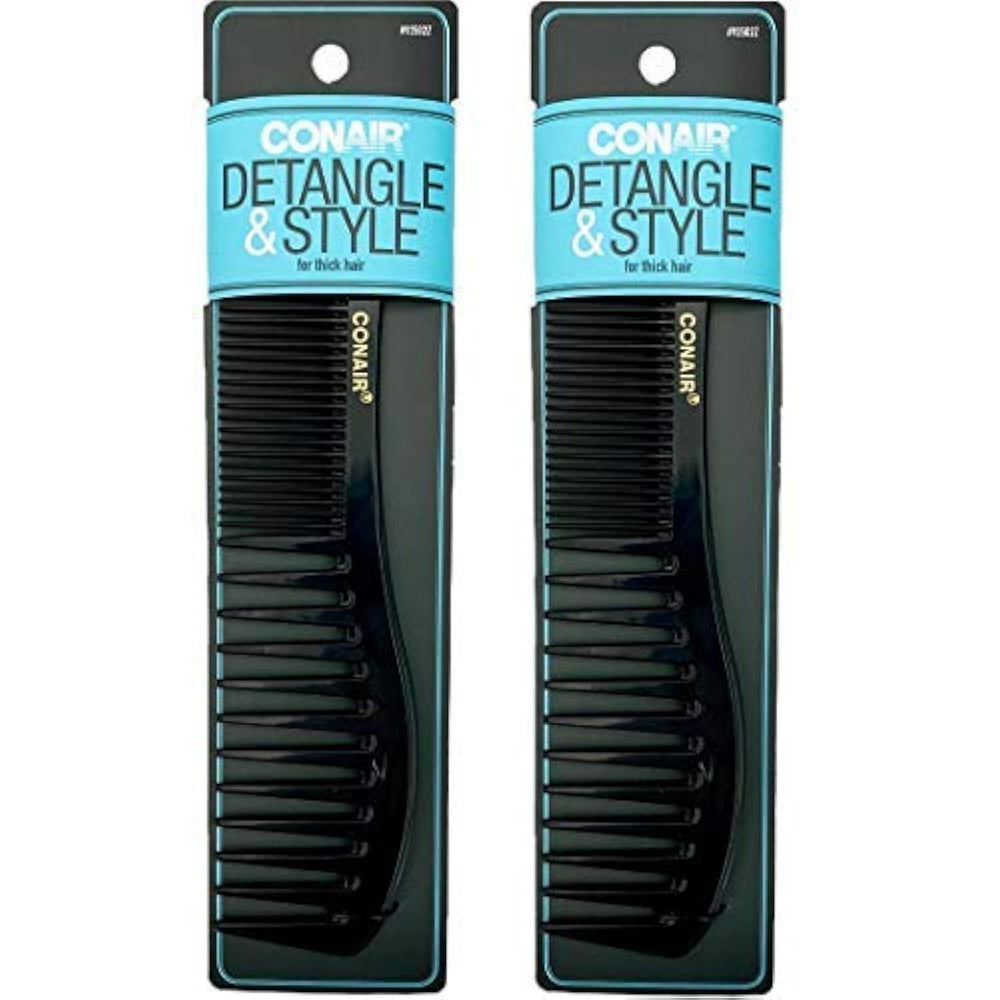Conair Wide-Tooth Lift Comb gliding through wet hair for detangling.