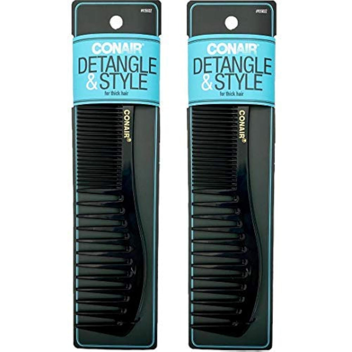 Conair Wide-Tooth Lift Comb gliding through wet hair for detangling.