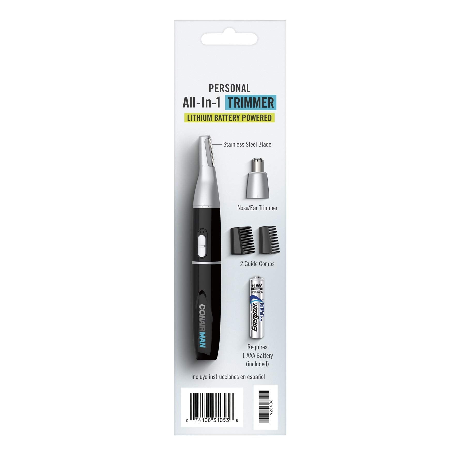 ConairMAN compact trimmer design for portable grooming on the go