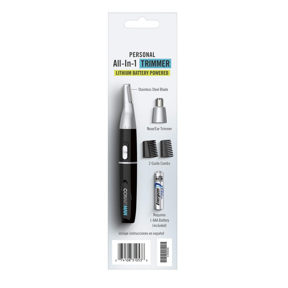 ConairMAN compact trimmer design for portable grooming on the go