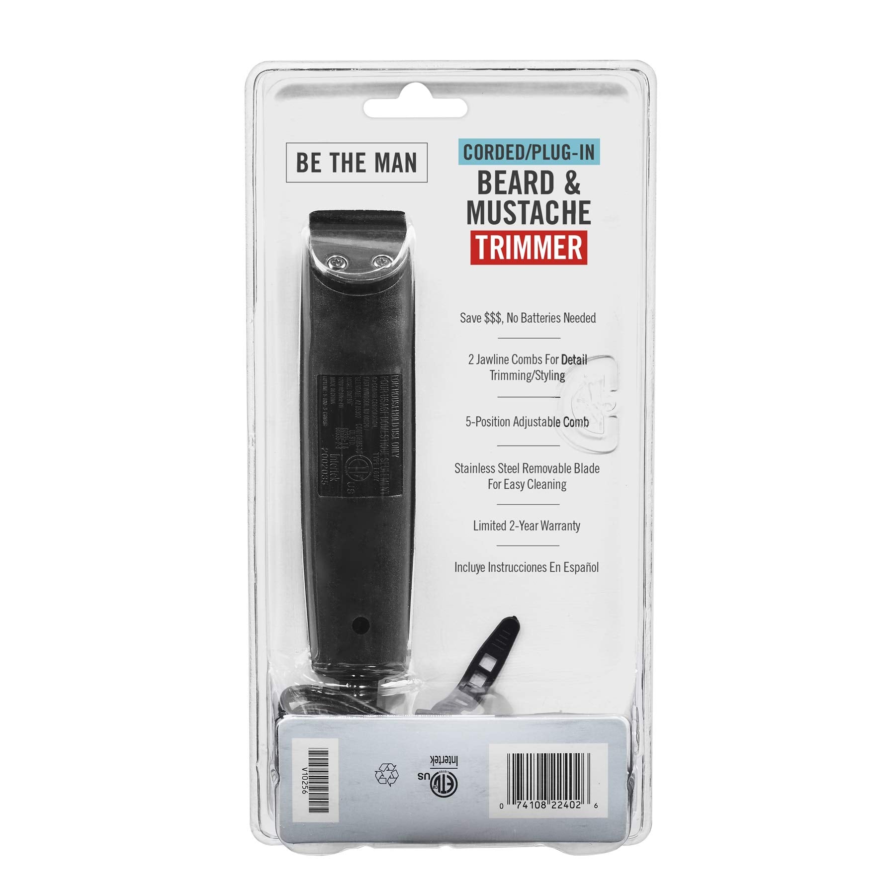 ConairMAN removable blade for easy cleaning and upkeep.