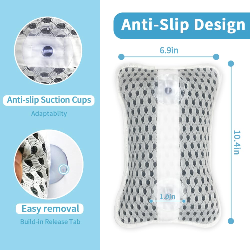 Conbella pillow features breathable mesh cover for quick drying.