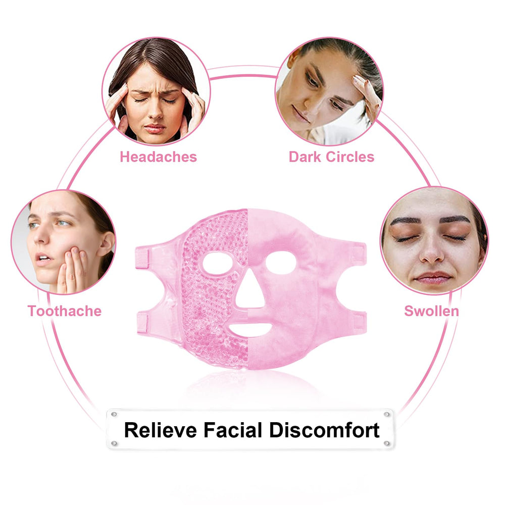 Conbella mascarilla fría, enfoque en la zona facial para sensación refrescante y enrojecimiento reducido.