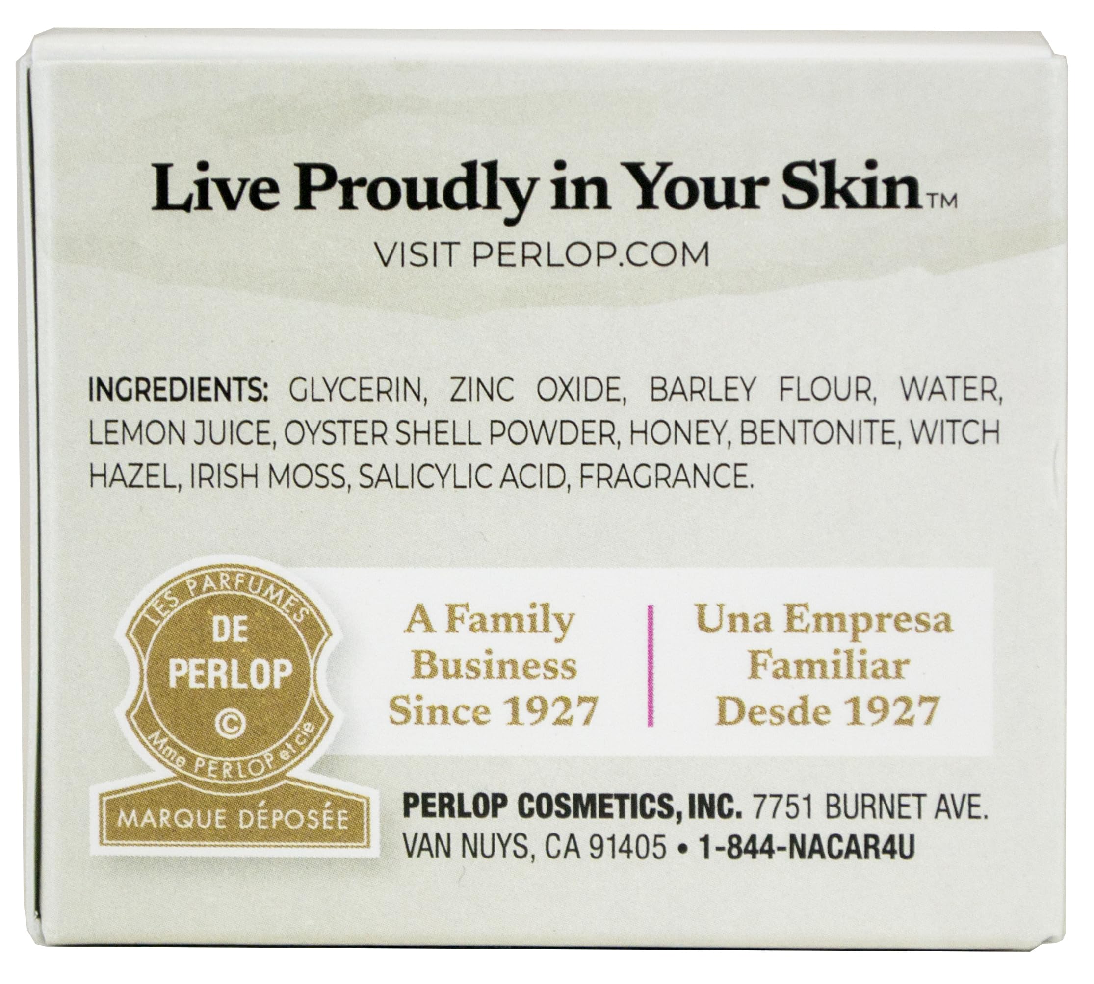 Concha Nacar Brightening Mask No.3 natural ingredients closeup emphasize honey, lemon, seaweed benefits.