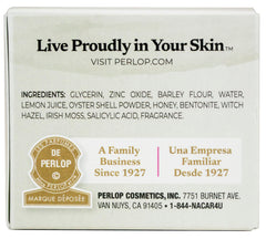 Concha Nacar Brightening Mask No.3 natural ingredients closeup emphasize honey, lemon, seaweed benefits.