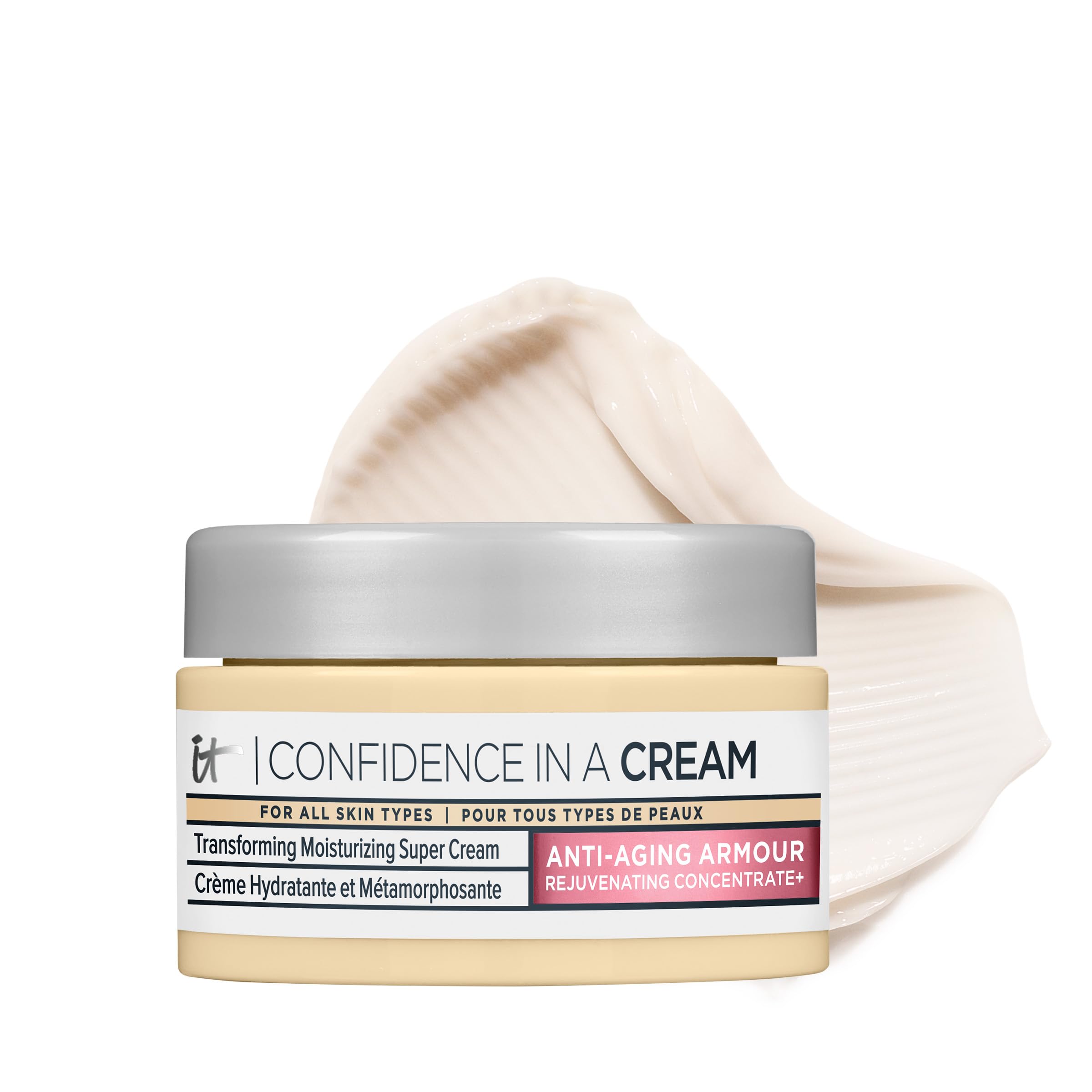 Confidence in a Cream Travel: envase compacto para hidratación rápida en cualquier viaje.