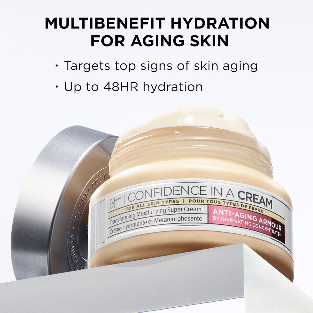 Confidence in a Cream Travel: complejo péptido-lipídico para elasticidad y firmeza.