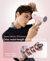 CONFU 1600W motor dryer for powerful airflow and reduced styling time.