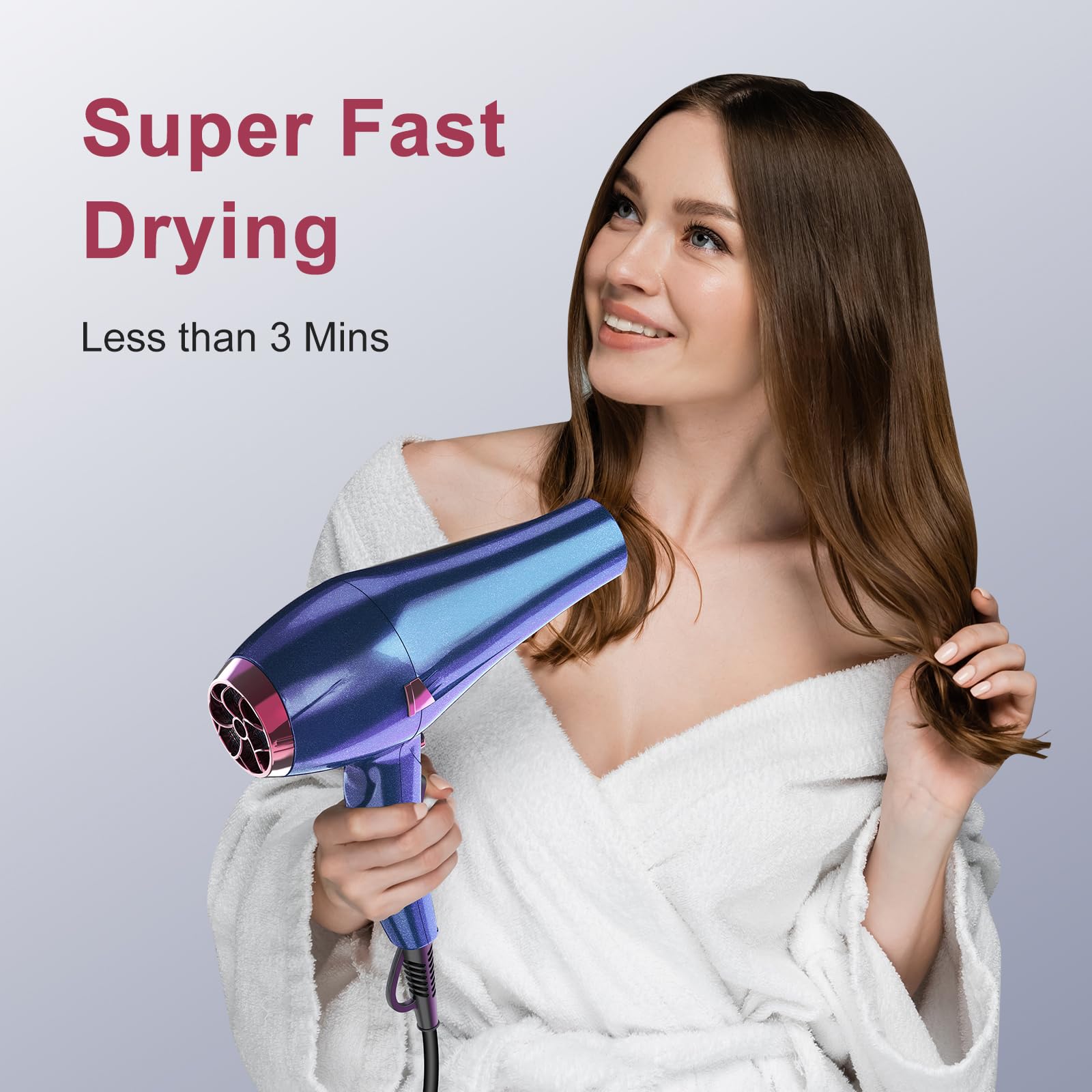 CONFU Hair Dryer Pro with ionic ceramic technology to reduce frizz and boost shine