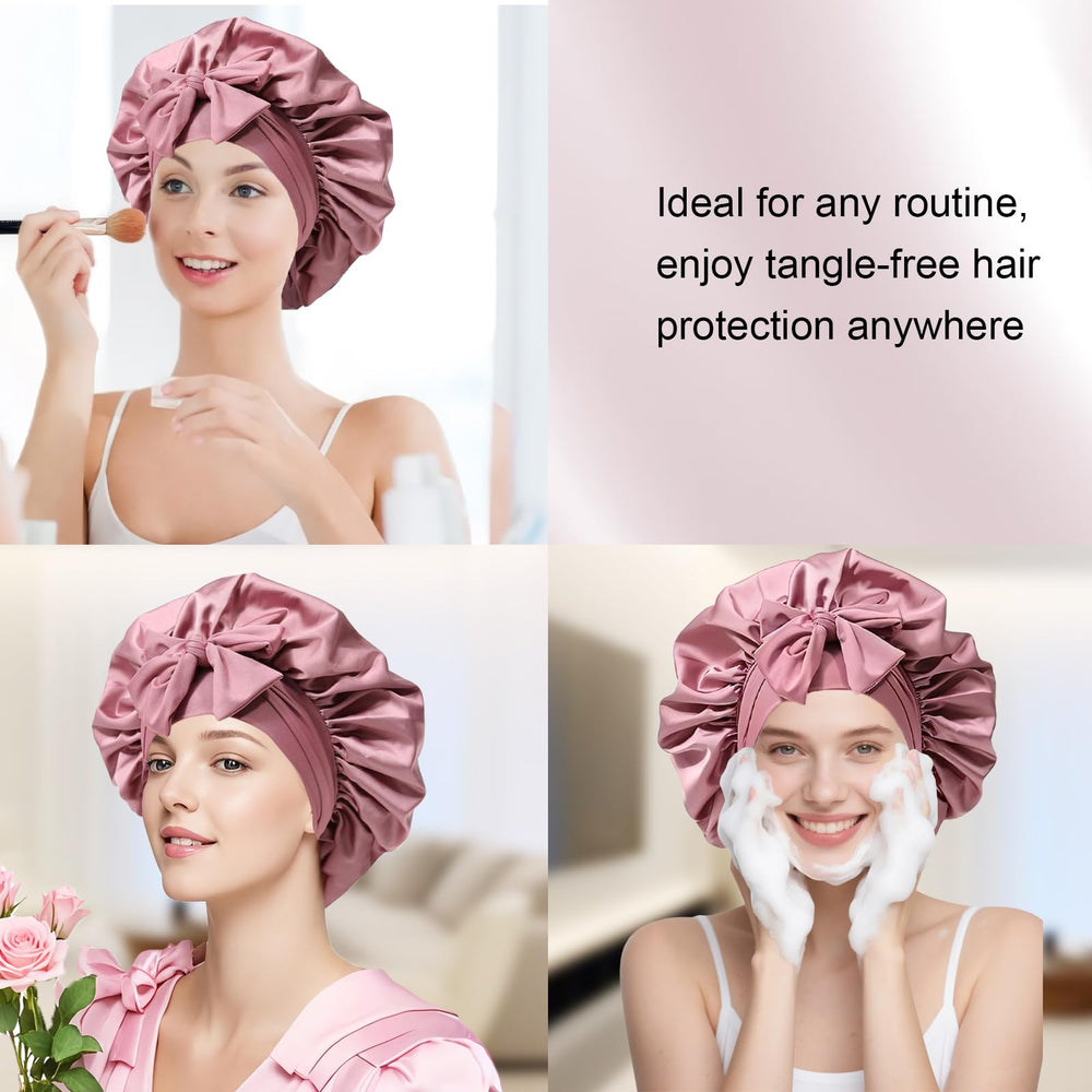 Confvrter silk bonnet large diameter fits all hairstyles.