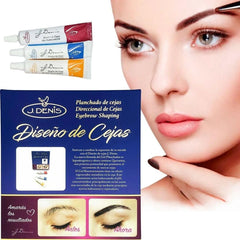 Conjunto J. Denis para laminado de cejas con crema exclusiva para resultados duraderos.