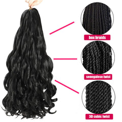 Conrora easy-to-install pre-curled braiding hair saves prep time.