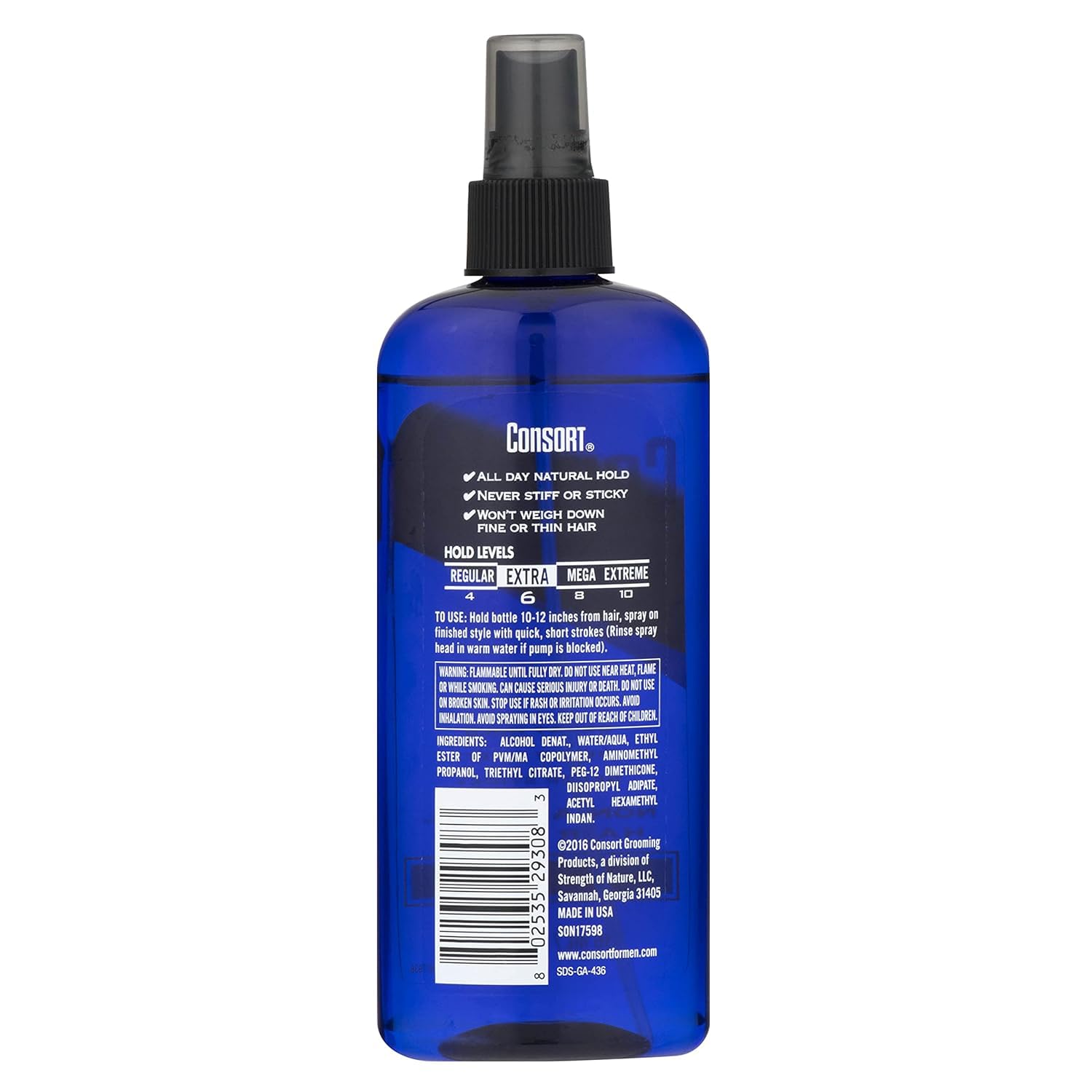 Consort hair spray pack of 4 bottles for value and convenience.