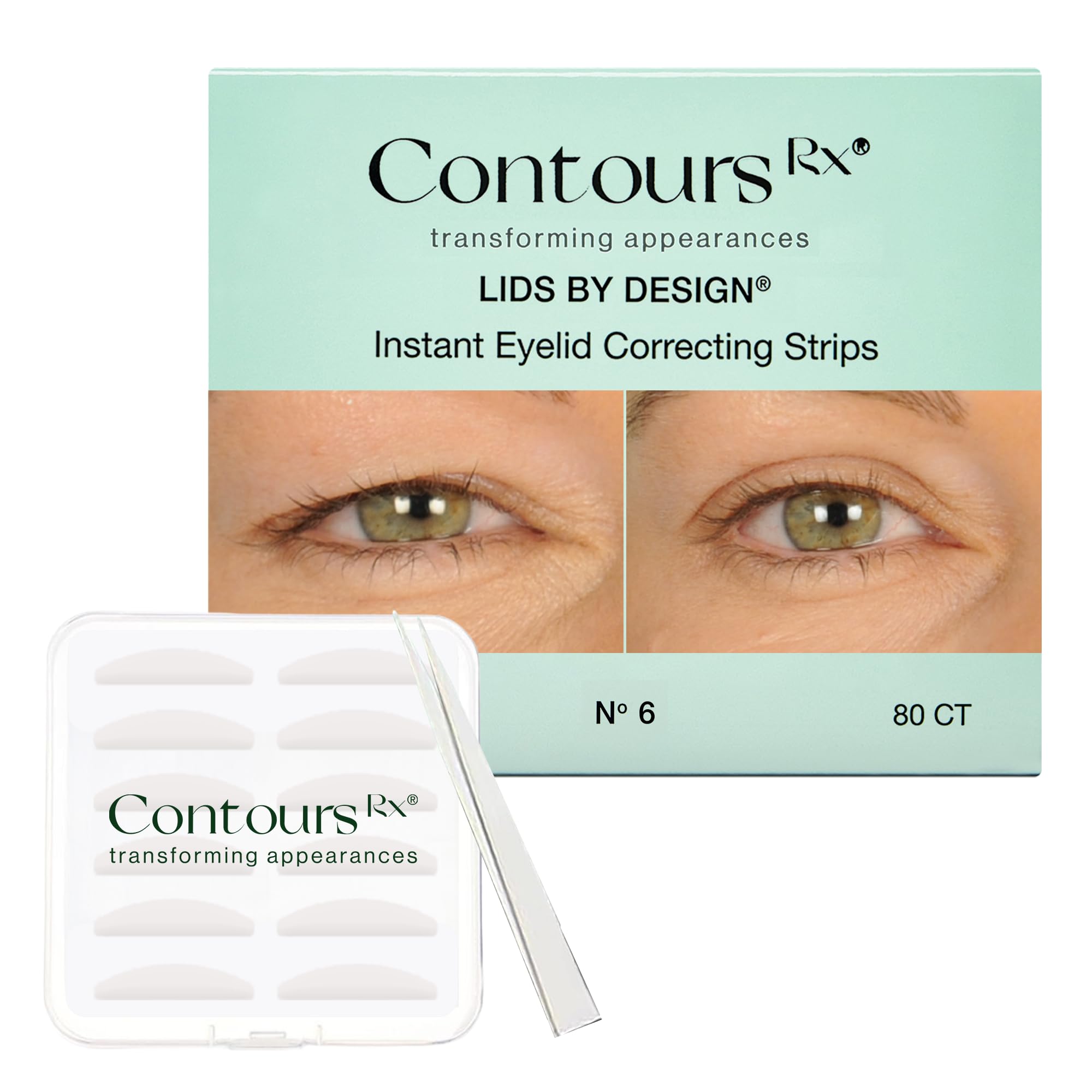 Contours Rx Lids by Design packaging showing a ready‑to‑use eyelid lift solution.