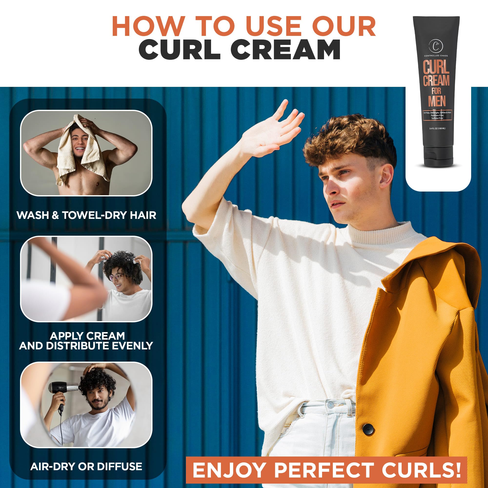 Controlled Chaos crema-anti-frizz-rizos: combate el encrespamiento para un acabado limpio.