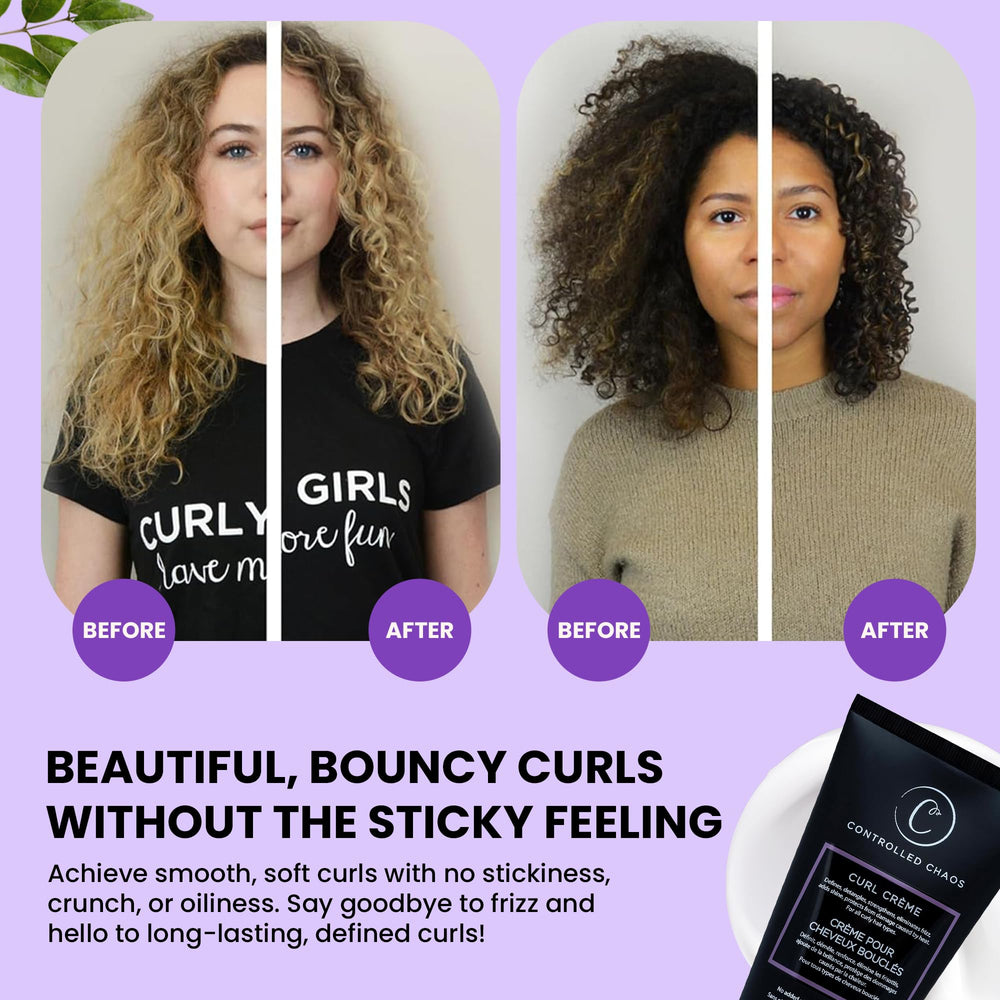 Controlled Chaos Curl Cream suitable for all hair types and colors.