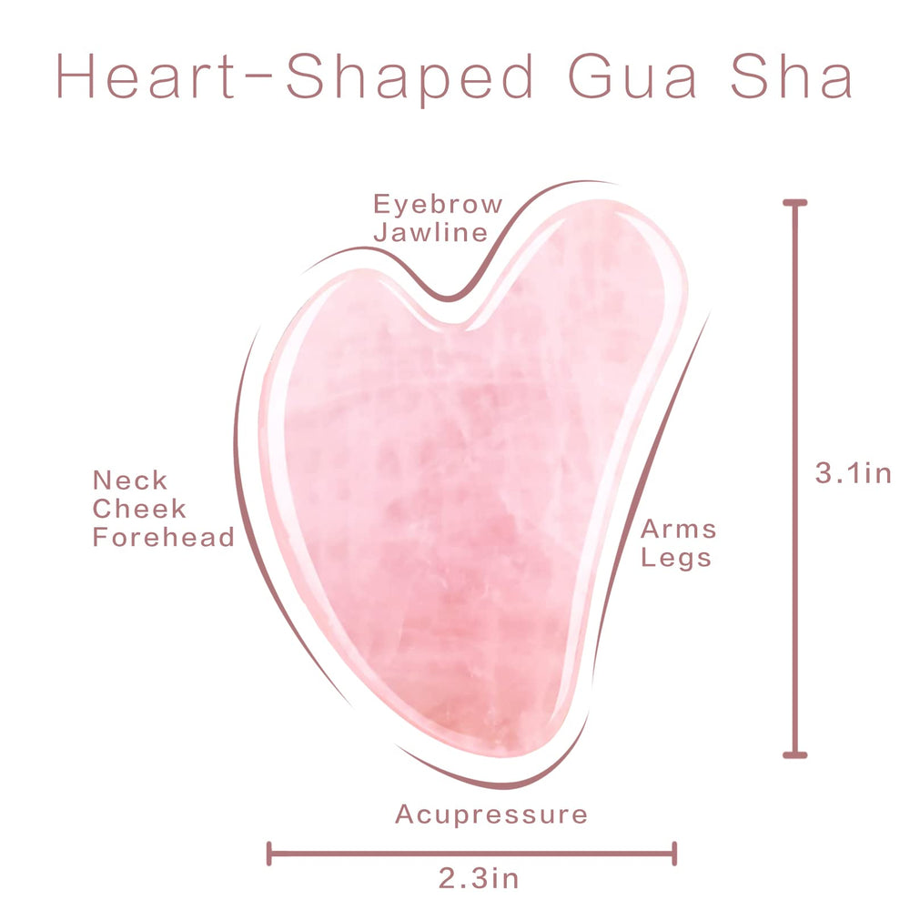 Gua Sha para ojos de Contrybox con piedra rosa, uso suave y rejuvenecedor