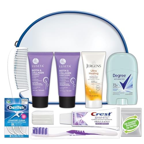Convenience Kits International Luseta kit travel bag with compact toiletries for women