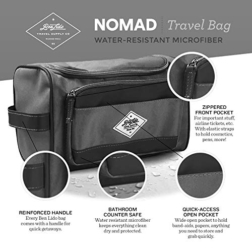 Full view of the kit contents arranged in the black Nomad travel bag.