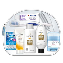 Pantene champú mini incluido en el kit de viaje.