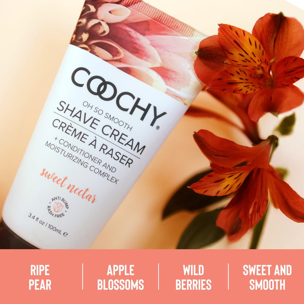 Bikini area shaving with Coochy Shave Cream for gentle, irritation-free results.