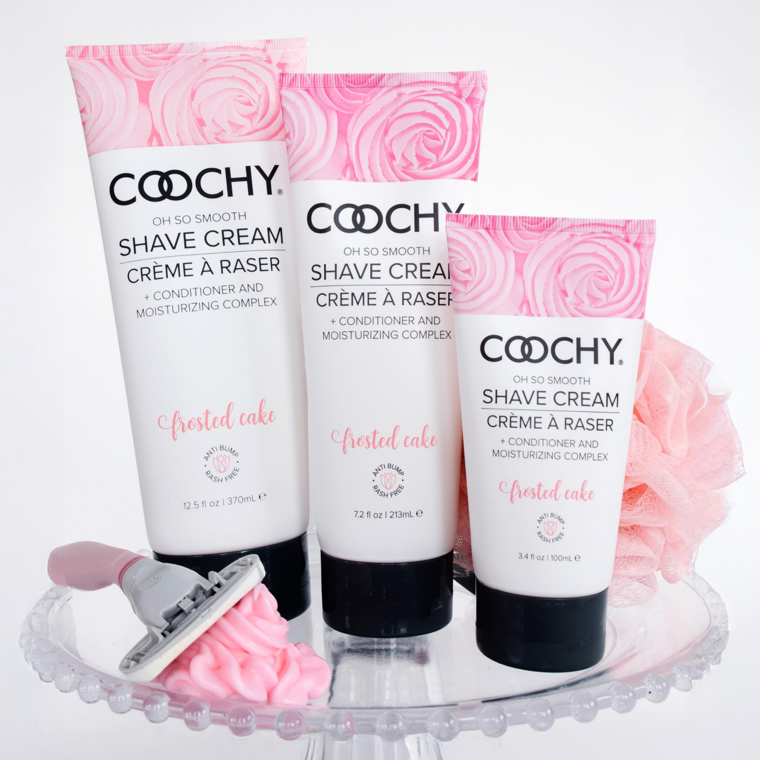 Coochy Shave Cream demonstrates hair-softening action for easier shave
