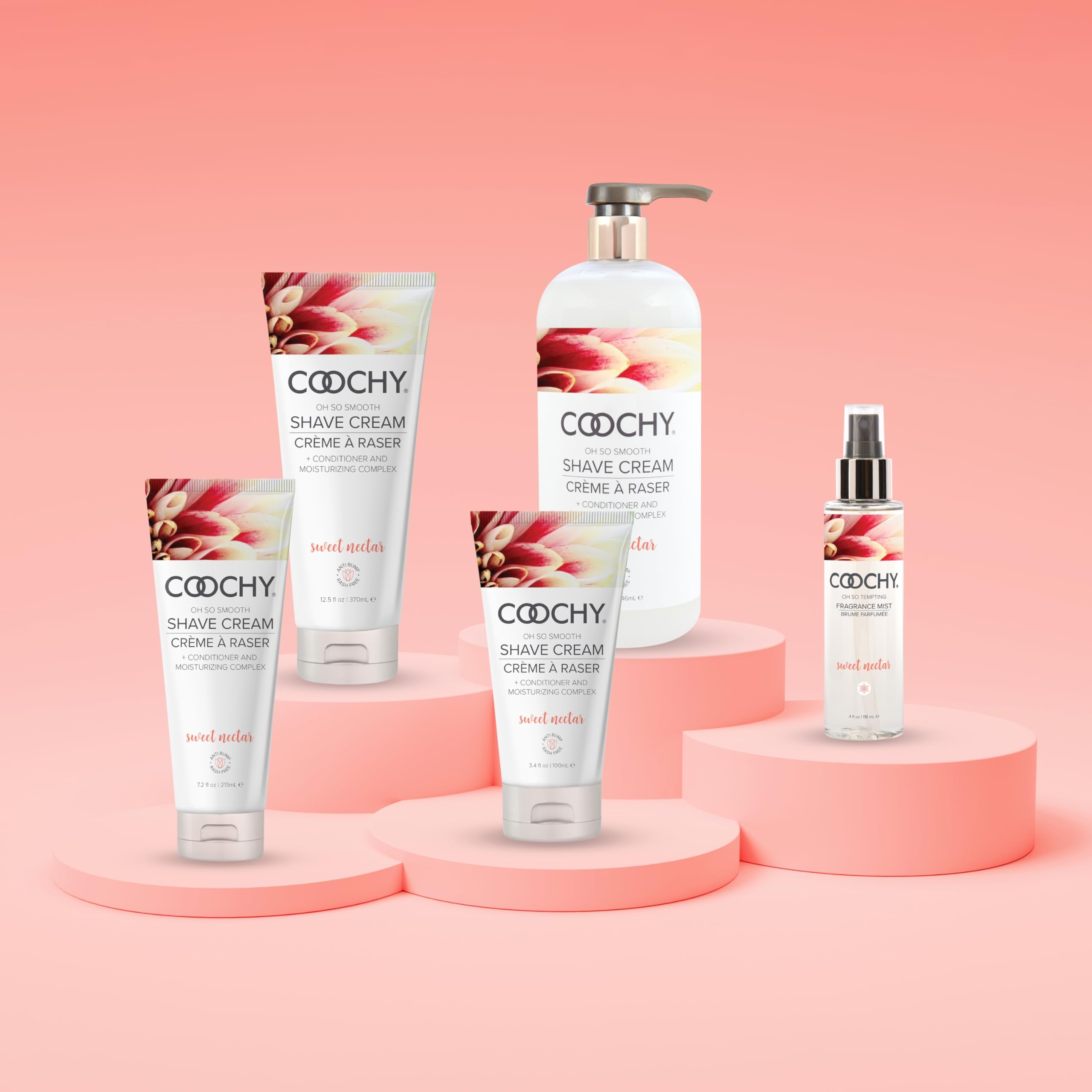 Travel-friendly 32 oz bottle of Coochy Shave Cream for on-the-go grooming.