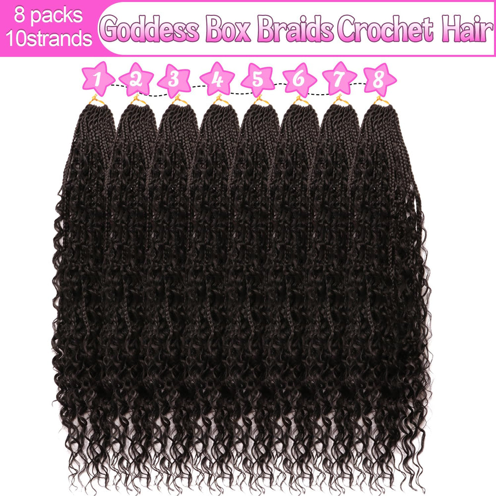 CooCooJoo Goddess Boho Box Braids color options for personalized looks