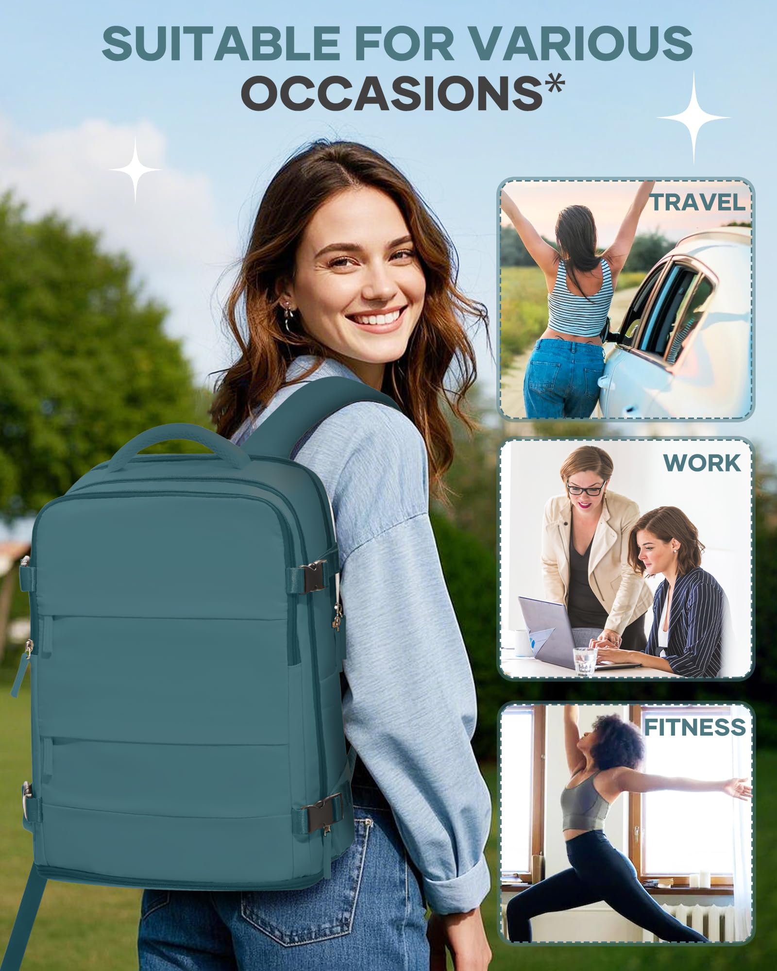 Coofay versatile use for travel, work, and daily commuting