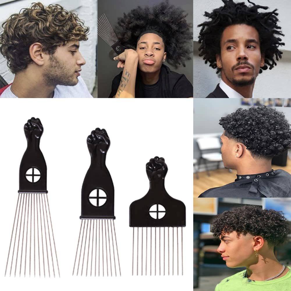 COOKOO 3-pack hair picks for daily styling