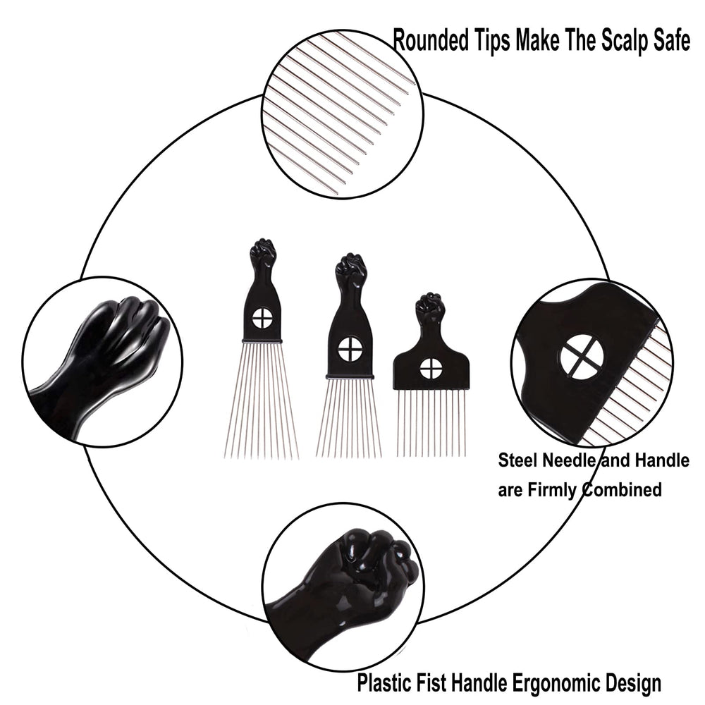 COOKOO curly hair combs for natural, curly, and textured hair