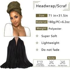 COOKOO dos piezas turbante jersey extensible para estilos versátiles.