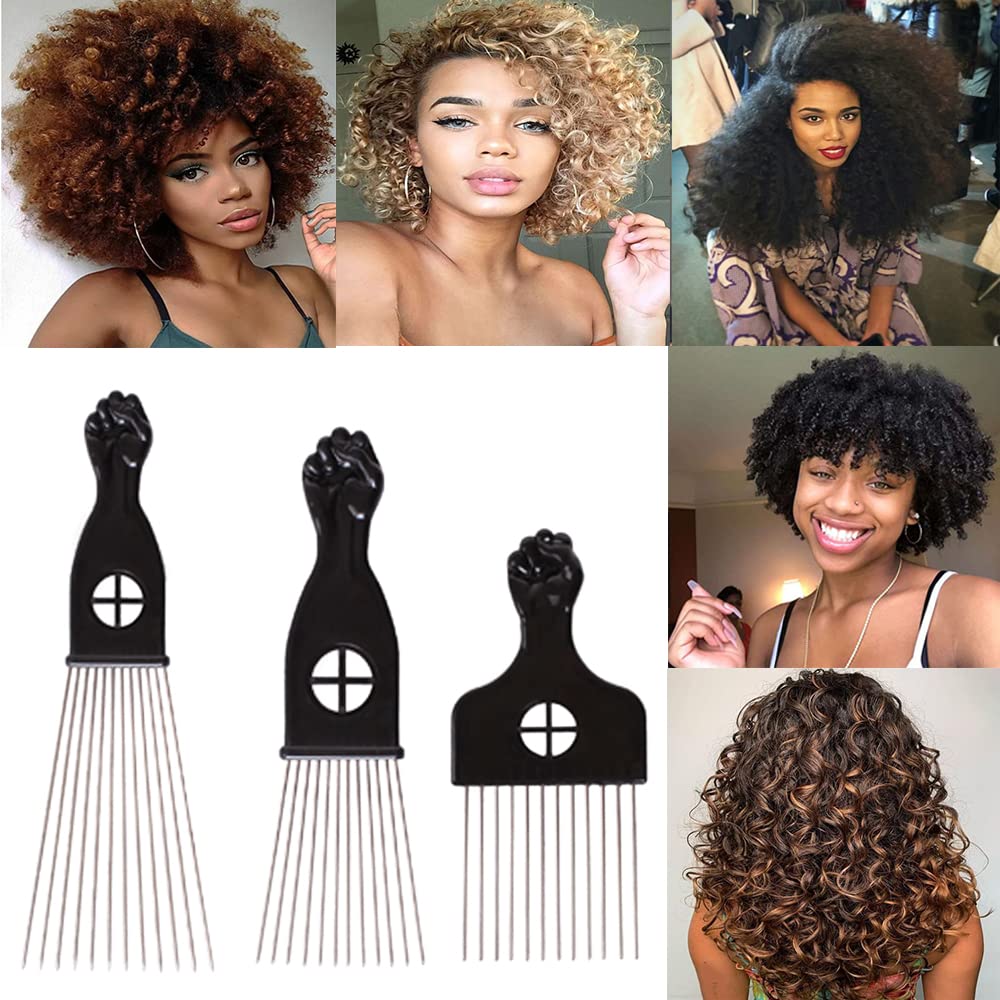 COOKOO durable metal combs for Afro-textured hair
