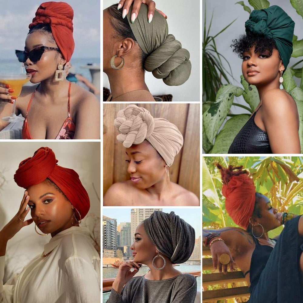COOKOO turbante multifuncional para múltiples looks y festivales.