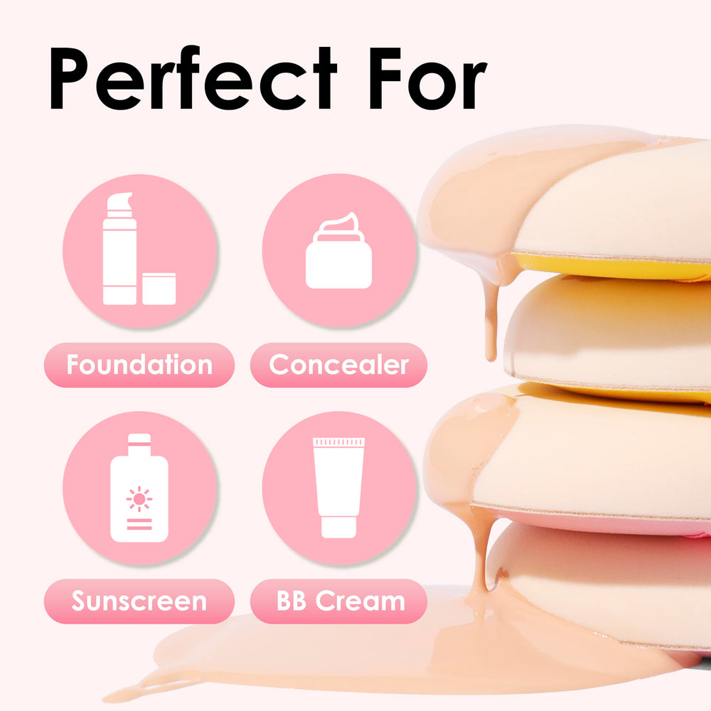 Cool-Angle pink makeup sponge concealer-blender for precise application